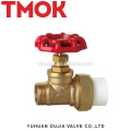 Red Hand wheel PPR External thread brass stop valve